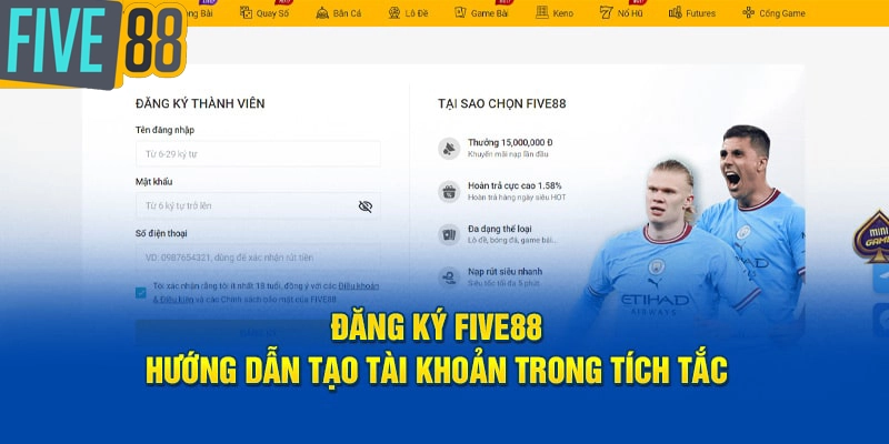 Hướng Dẫn Đăng Ký Five88